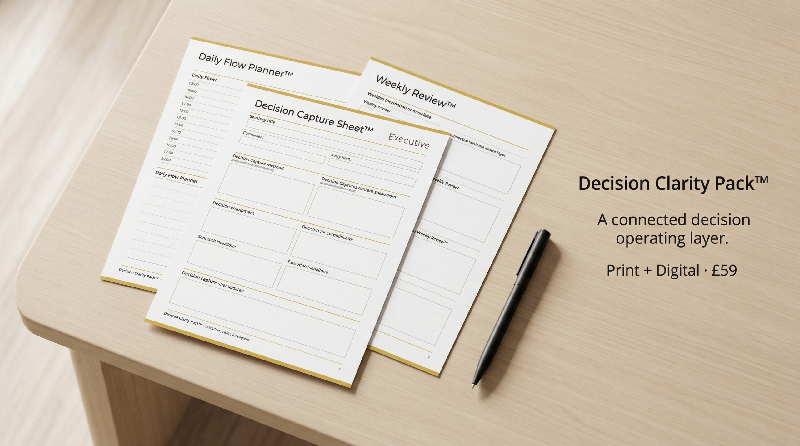Decision Clarity Pack – structured decision operating system